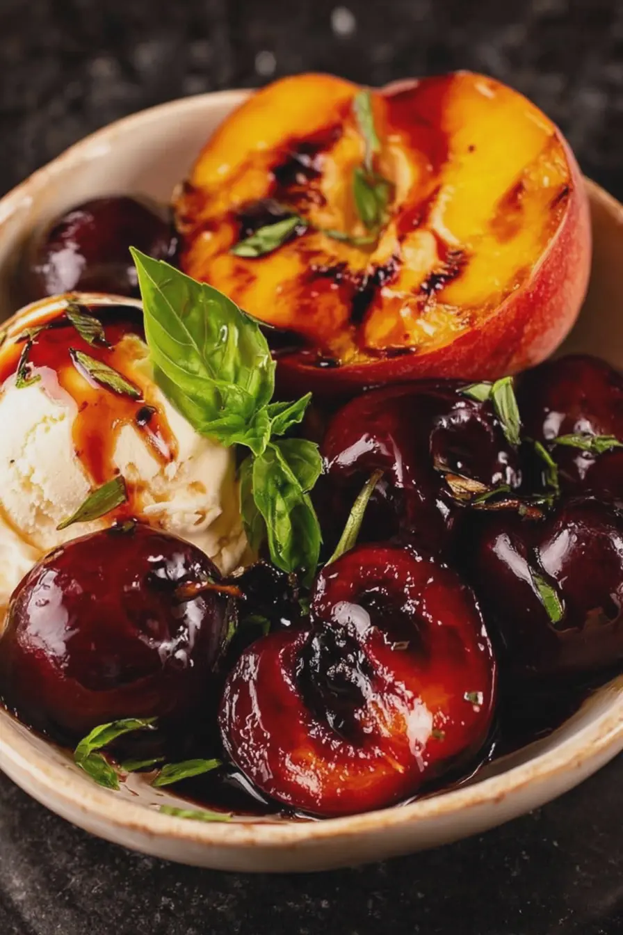 The Grilled Peaches with a Cherry Balsamic Glaze I Serve at Parties