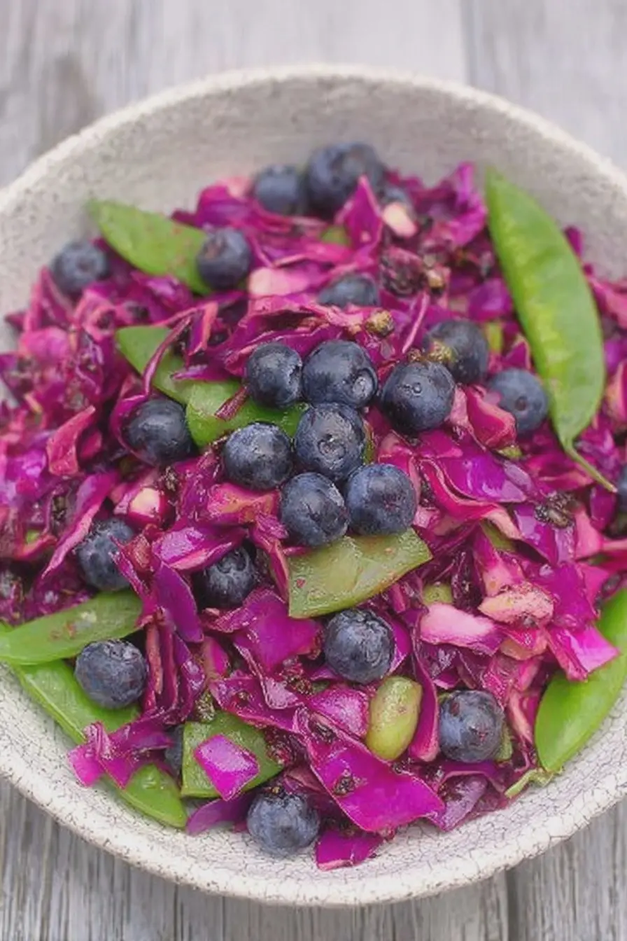 The Salad I Toss When Time’s Tight — Red Cabbage Blueberry Salad