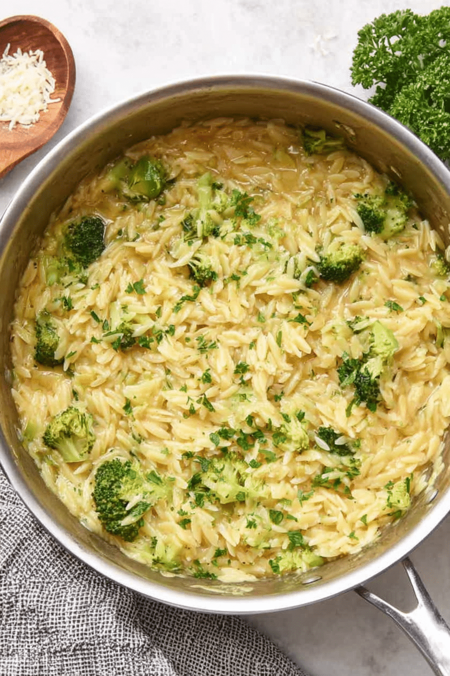 Easy Broccoli Cheddar Orzo: A Comforting One-Pot Family Favorite