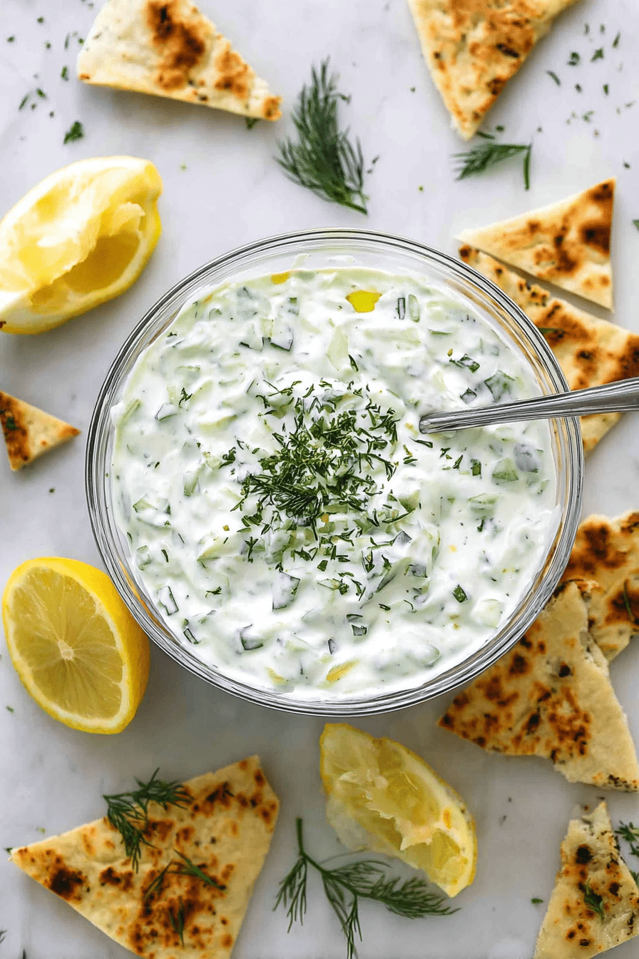 Easy 10 Minute Healthy Tzatziki Sauce – A Perfect Dip for Veggies and Chips