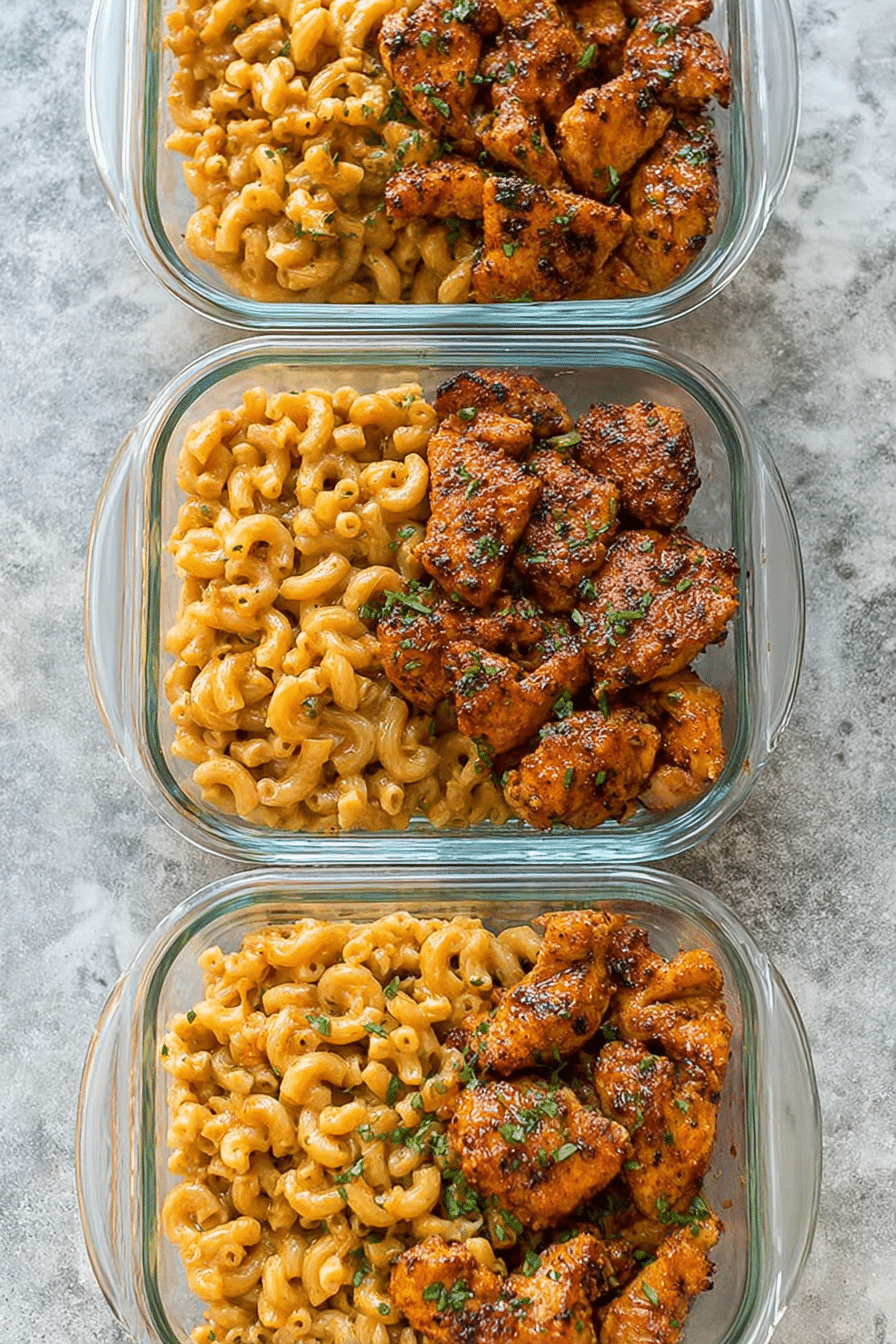 High-Protein Honey Garlic Butter Chicken with Mac & Cheese